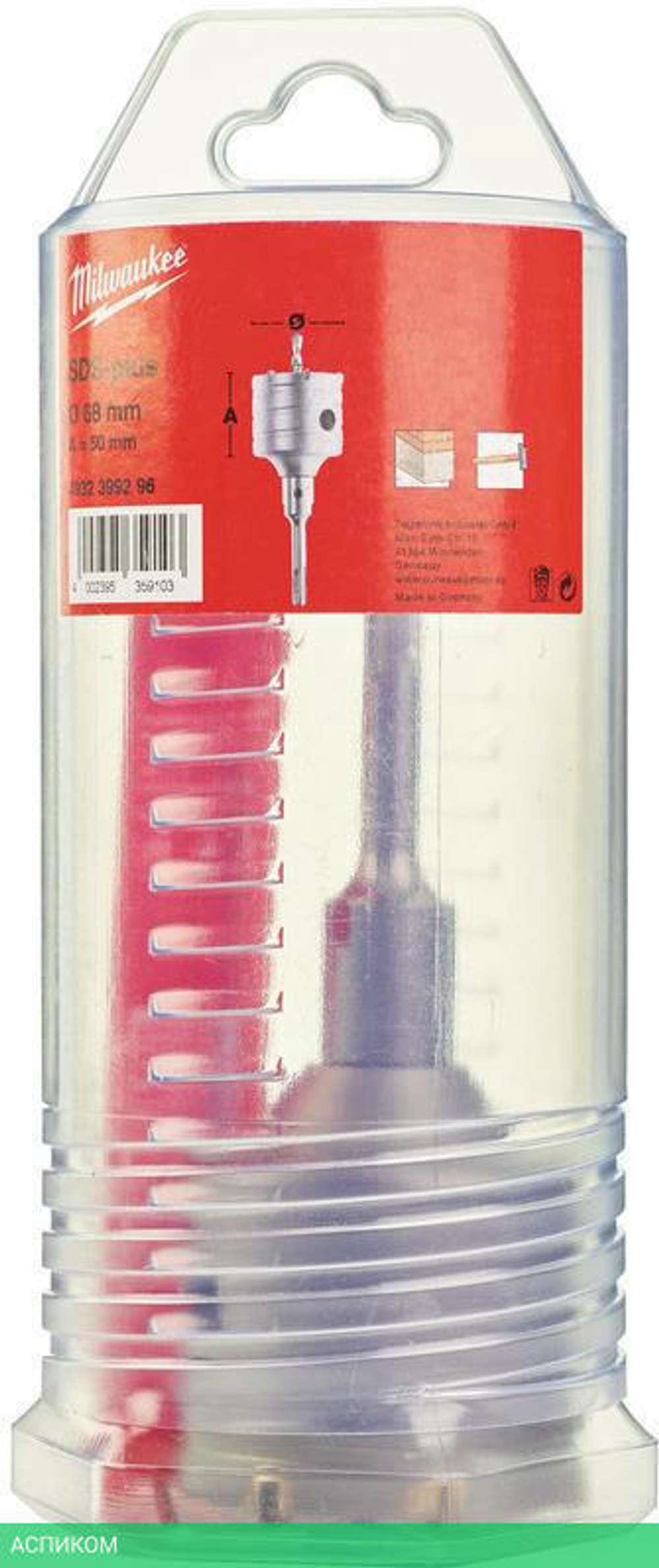 Коронка Milwaukee SDS+ TCT 68x50 комплект (4932399296)