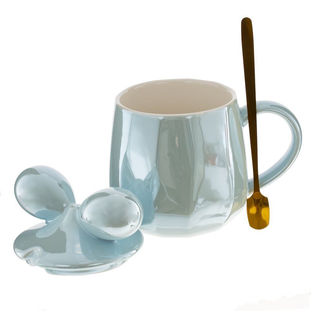 GAEM Кружка с крышкой и ложкой, 360 мл, L8 W8 H9 см