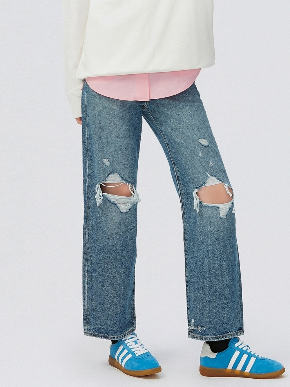 Женские рваные джинсы с завышенной талией Levi's Ribcage Straight Ankle 72693-0180