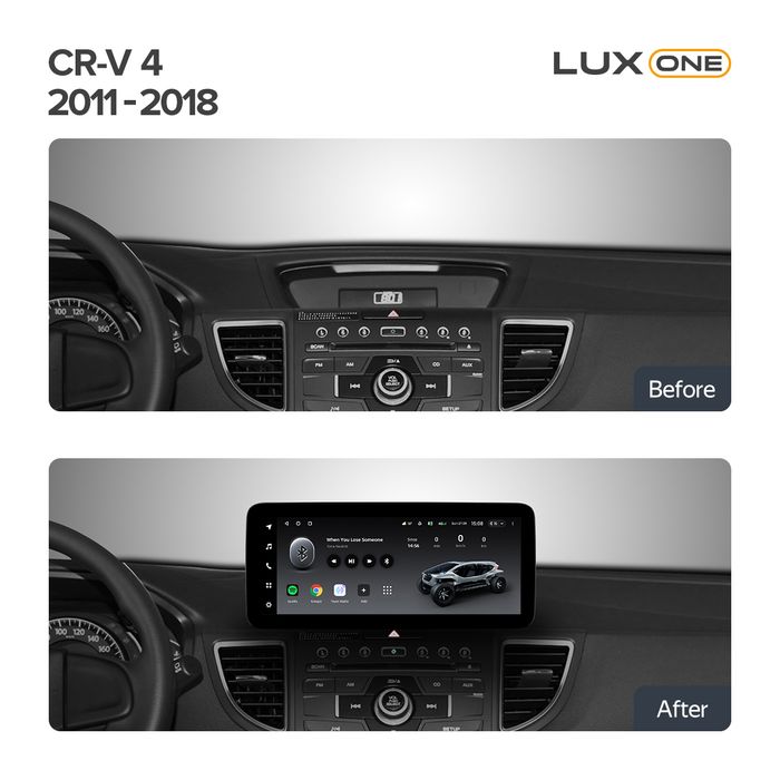Магнитола для Honda CR-V 2012-2018 - Kuberg монитор 12.5" в стиле LEXUS на Android 12, 2К экран, Быстрая, CarPlay, 4G SIM-слот