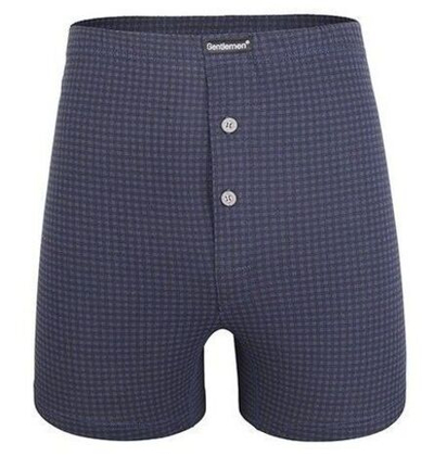 Боксеры свободного кроя в мелкую клетку (Размер: XL) (Цвет: голубой)