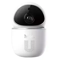 Панорамная Wi-Fi IP камера HOCO DI10 smart camera, 360°, 1080p, ночное видинее, обнаружение движения (Белый)