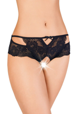 Эротические трусики с интимным доступом (50-52) (Цвет: черный)