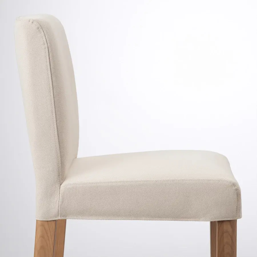 Барный стул со спинкой - BERGMUND IKEA/БЕРГМУНД ИКЕА, 110х45х49 см, бежевый/коричневый