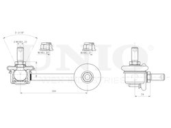 Стойка стабилизатора передняя правая UNIO SSP-50063