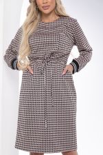 Платье "Верона" (беж/гусиная лапка) П8435 LT Collection