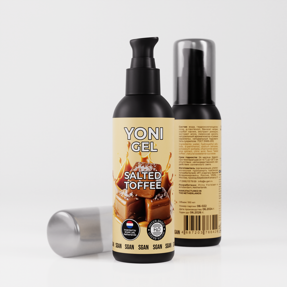 SGAN YONI GEL - Оральный лубрикант со вкусом соленой карамели, 100 мл