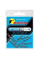 Карабин с вертлюгом для рыбалки SY-3036 №12 (упк. 8 шт.)