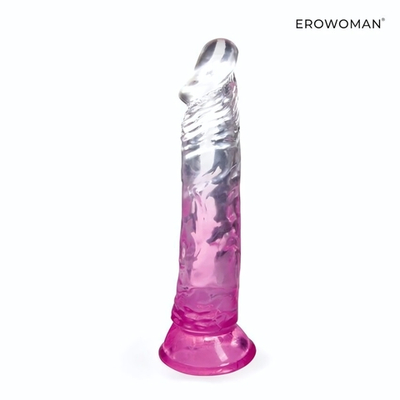 Розовый гибкий фаллоимитатор - 20,5 см. (Цвет: розовый)