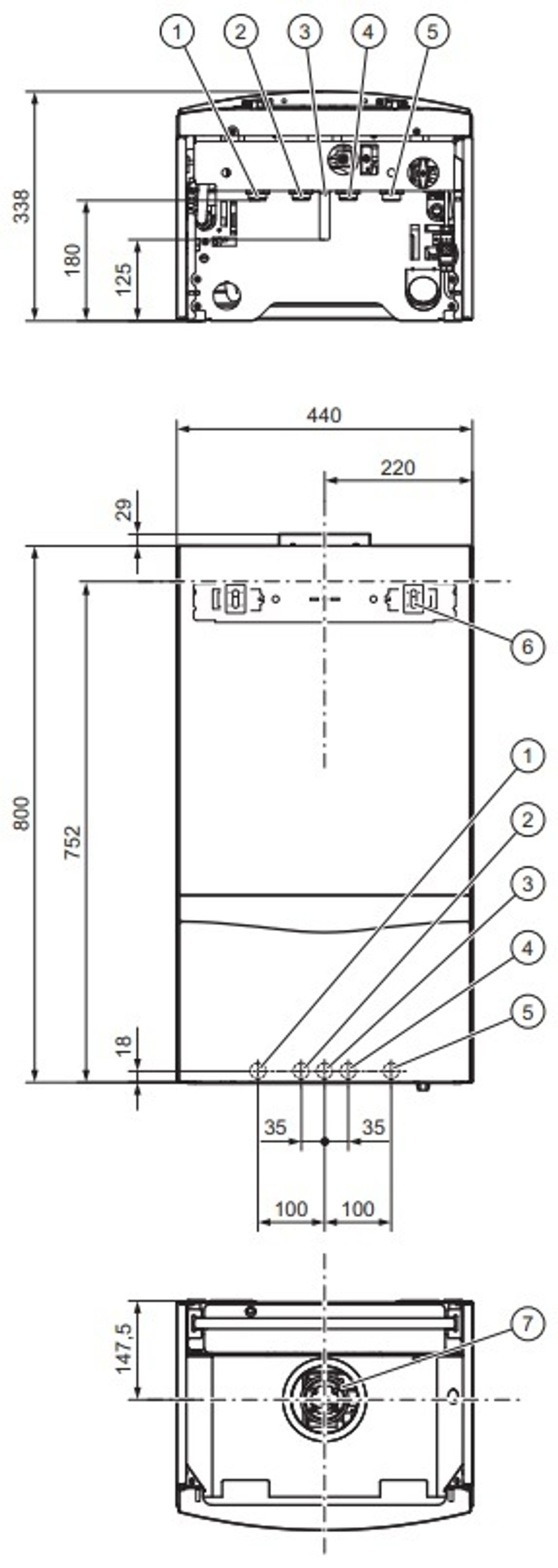 Котел газовый настенный Vaillant VU 322/5-5- turbo TEC plus одноконтурный, турбированный