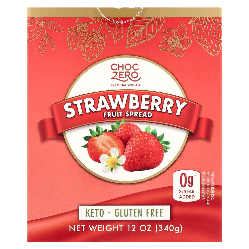 ChocZero, Спред с клубникой, 340 г (12 унций)