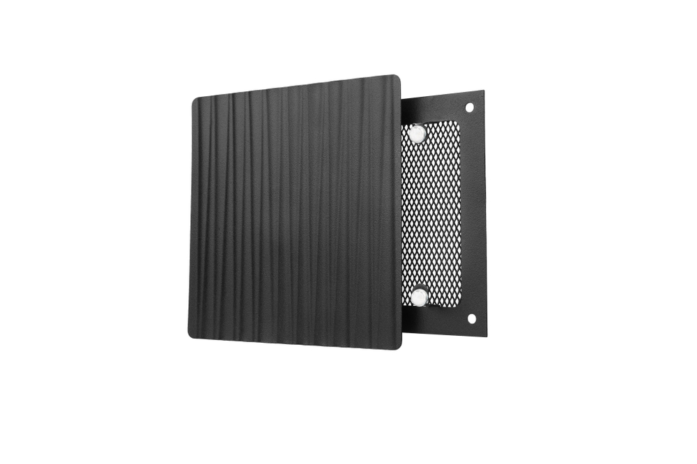 Решетка на магнитах квадратная RDV-210 Волна, черная матовая