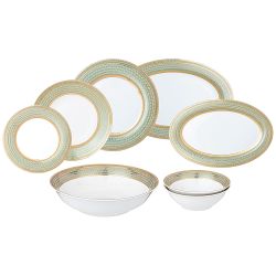 СТОЛОВЫЙ СЕРВИЗ LEFARD "ЗОЛОТАЯ СЕТКА" НА 6 ПЕР. 23 ПР. МЯТНЫЙ (КОР=1НАБ.)