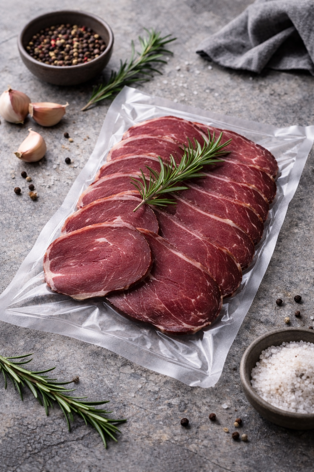 Нарезка сыровяленая Брезаола ТМ Benner, 60г