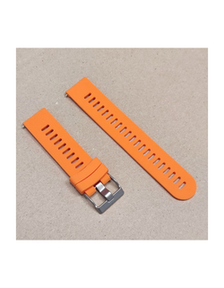 Ремешок Premium 20 мм силиконовый для Garmin Forerunner 55/245/645, Venu, Venu Sq, Venu 2 Plus, Vivoactive 3, Vivomove быстросъемный (Оранжевый)