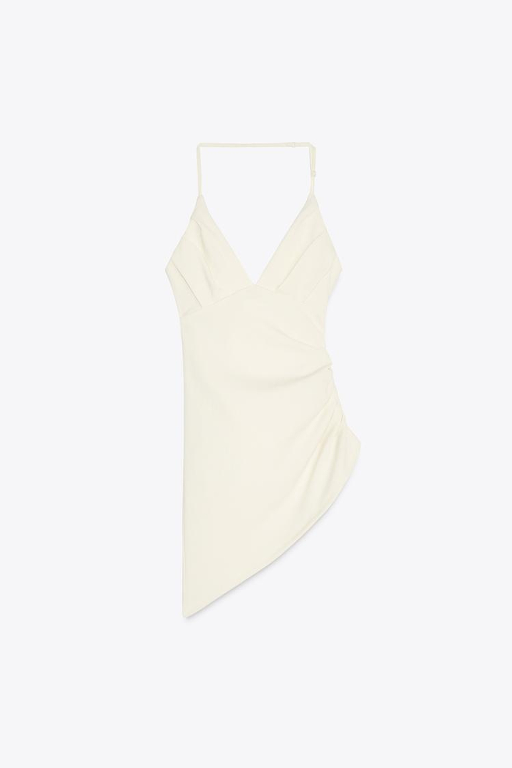 ZARA ТОП АСИММЕТРИЧНОГО КРОЯ ИЗ ЭЛАСТИЧНОЙ ТКАНИ СО СБОРКАМИ, ЦВЕТ МОРСКОЙ ВОЛНЫ