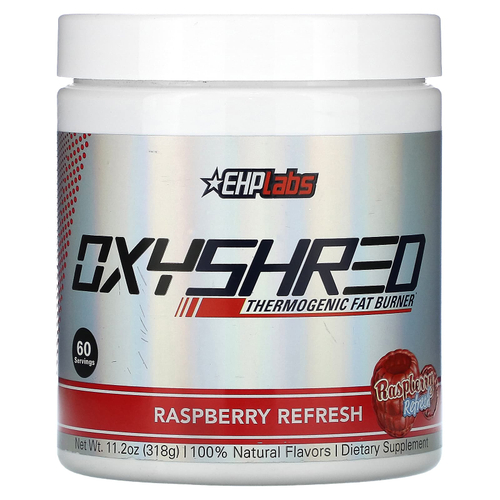EHPlabs, OxyShred, термогенный сжигатель жира, со вкусом малины, 318 г (11,2 унции)