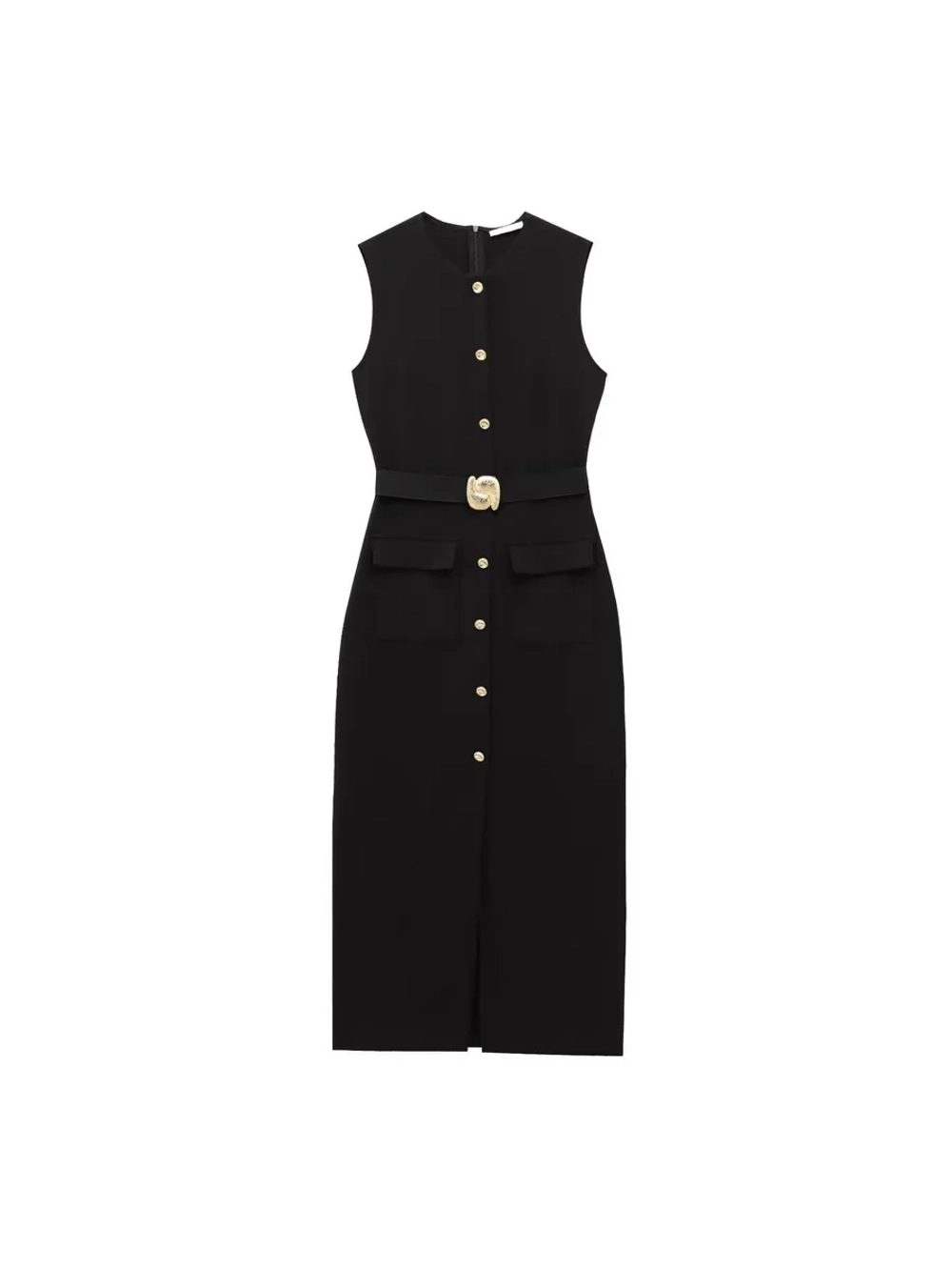 Платье миди с разрезом