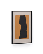 Zernu Абстрактная картина в оранжевых и чёрных тонах лен 42 x 65 см