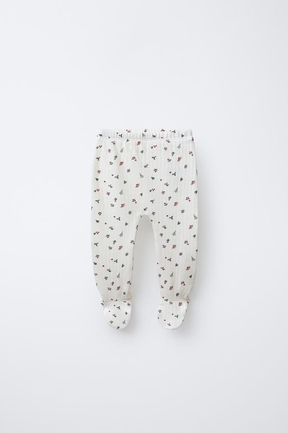 ZARA ЛЕГИНСЫ С ПРИНТОМ «ДЕРЕВЬЯ», ЭКРЮ