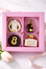 Подарочный набор конфет из бельгийского шоколада 4 шт - 8 марта