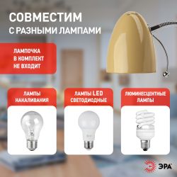 Настольный светильник ЭРА N-116-Е27-40W-BK черный