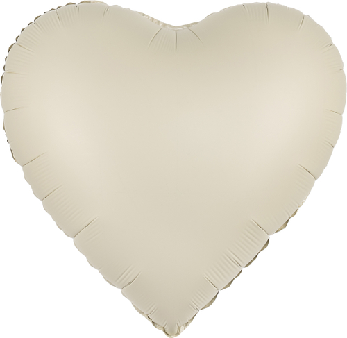 Сердце 30" Кремовый, Сатин Fl