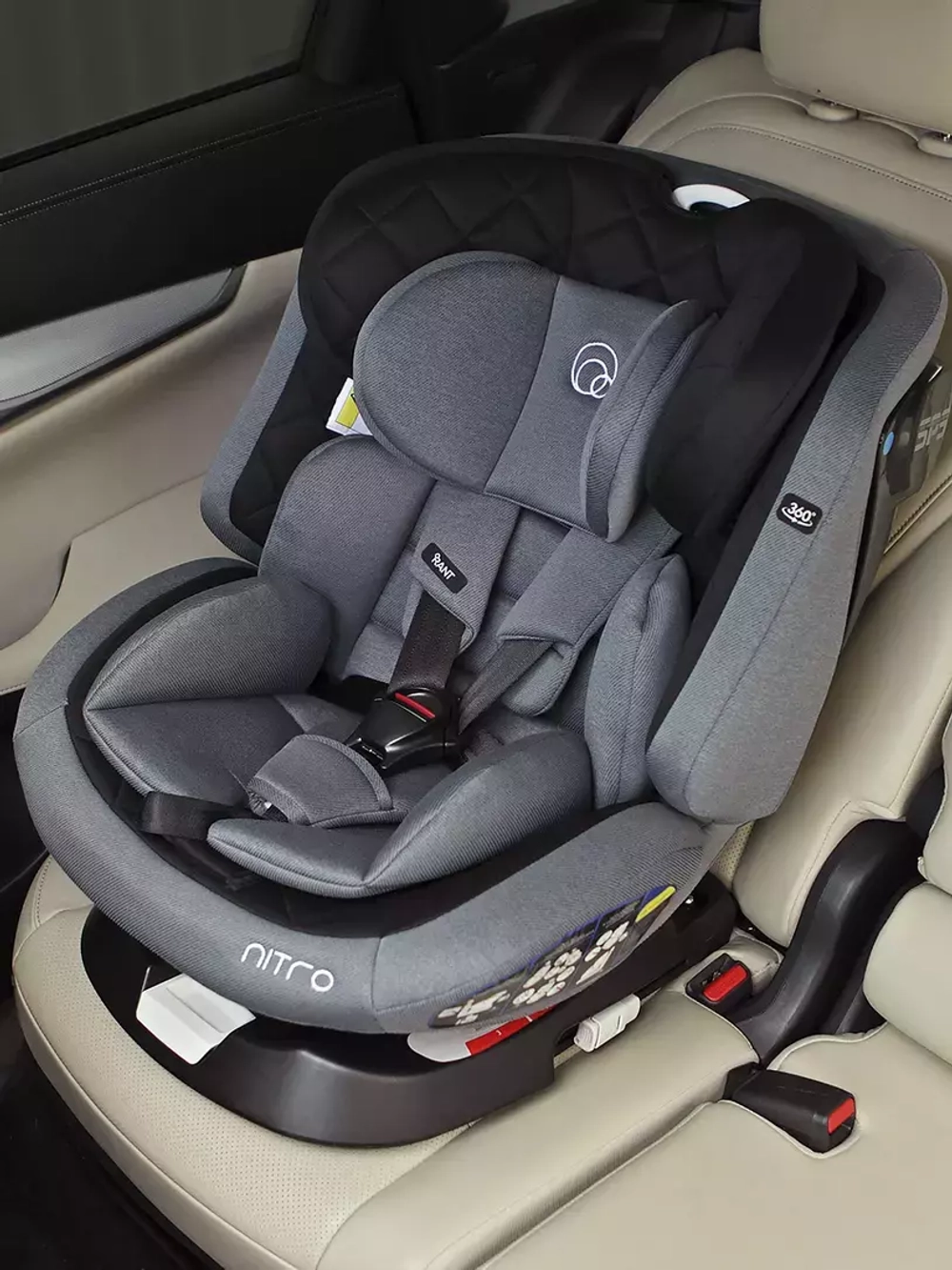 Автокресло RANT UB619 "NITRO" isofix Grey группа 0+-1-2-3  (0-36 кг)