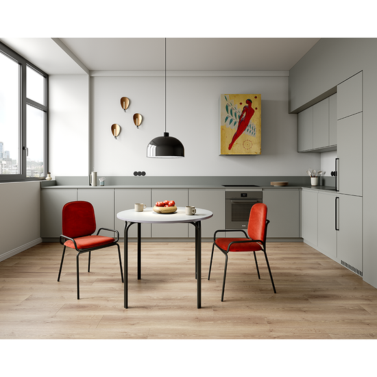 Стул ror, double frame, велюр, черный/темно-красный