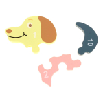 Развивающая игрушка деревянная Пазл-вкладыш по номерам Собака, C-41805