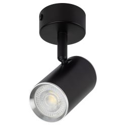 Светильник настенно-потолочный спот ЭРА OL35 BK MR16 GU10 IP20 черный, хром | Накладные светильники
