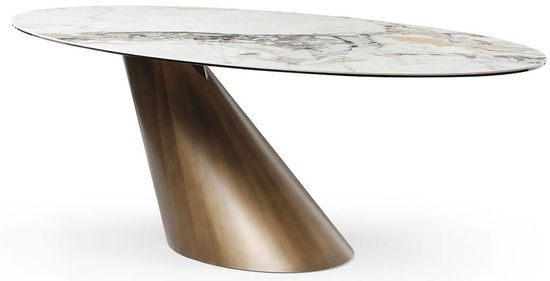 Стол овальный Teatro, контрастная керамика (240)