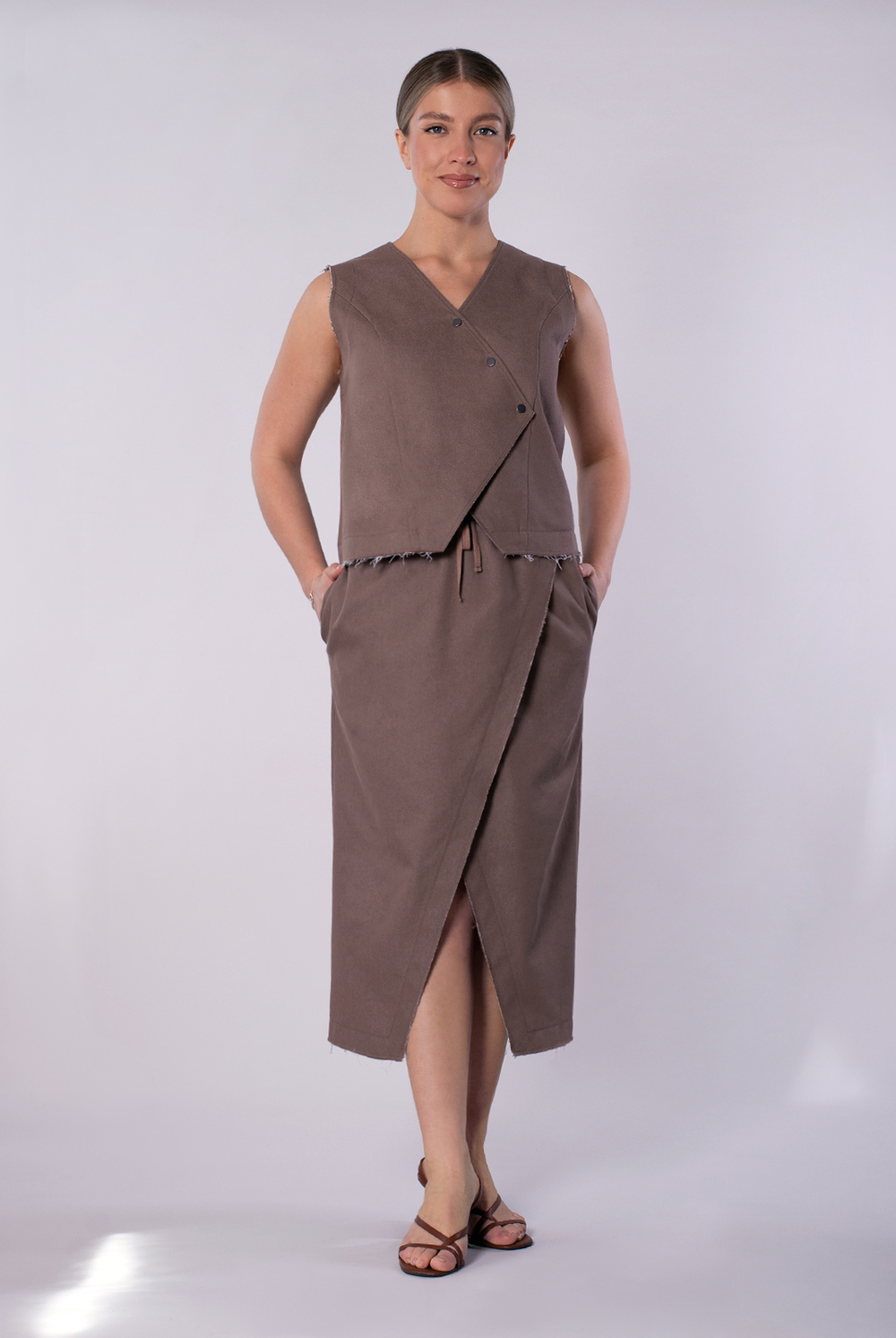 Жилет женский 4338зпа, какао #429Кк064338зп