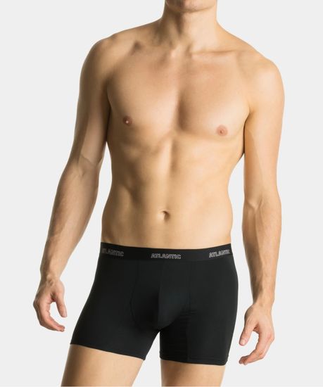 Трусы мужские боксеры Atlantic MH-1195 из микромодала,черный