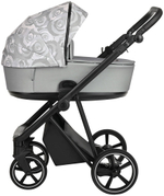 Детская коляска Roan Sol Flowers 3 в 1 с автокреслом Pituso Baesa Pro Black RSF/5002 Gray/Black