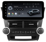 Магнитола для Toyota Highlander 2 XU40 2007-2013 (поддержка JBL) - Teyes LUX ONE ROUND монитор 12.3" 2K QLED на Android 10, CarPlay, 4G SIM-слот
