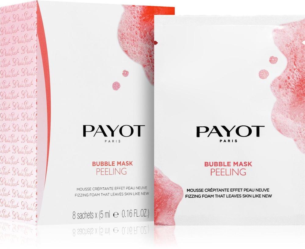 Payot Bubble Mask Peeling - глубоко очищающая маска-пилинг / 8 x 5 ml / GTIN 3390150577734
