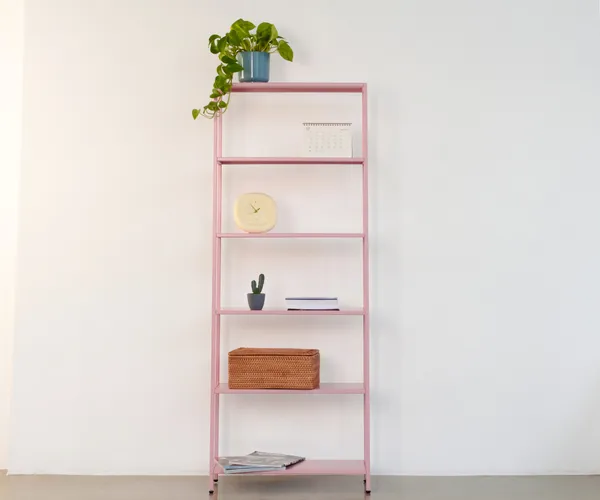 Стеллаж металлический 155х60х25, розовый