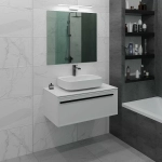 Тумба с раковиной LA FENICE Elba Bianco 90 белая/столешница белая