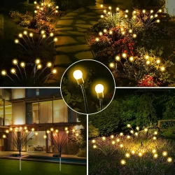 Солнечные уличные светильники/2 шт; "фейерверк", "одуванчик", садовое и уличное освещение