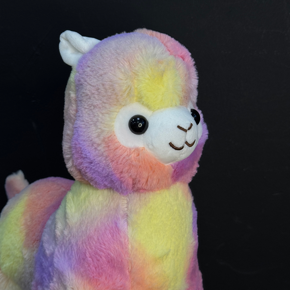 Лама плюшевая цветная