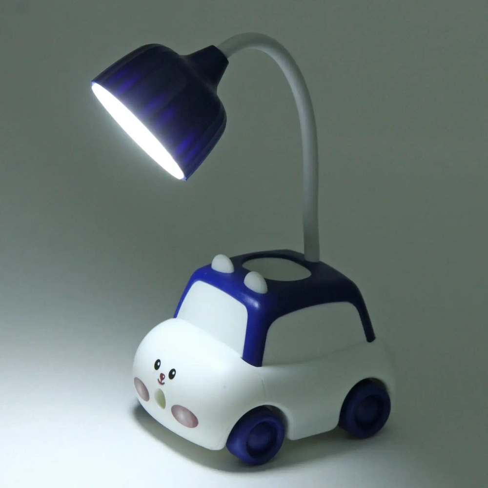 Настольная лампа «Sweet - Машинка» 9.5*7.5*21 см LED, USB 3w 5v, Синий