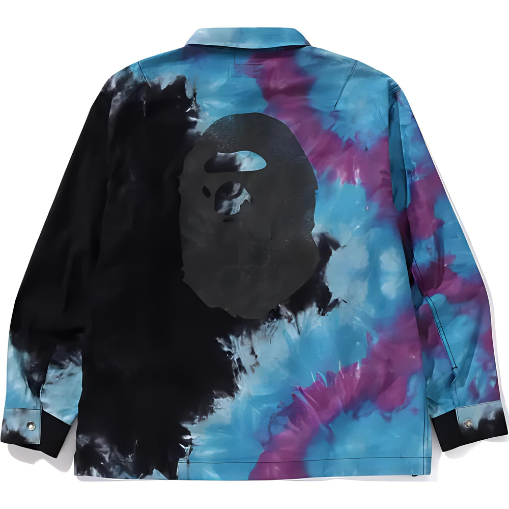 A Bathing Ape Tie Dye Relaxed Fit Cpo Shirt