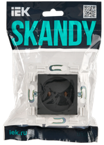 SKANDY Розетка без заземления без защитных шторок 10А SK-R02T титан IEK