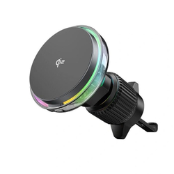 Автомобильный держатель Wiwu CH-324 Magnetic Qi2 Wireless Car Mount 15W, Чёрный