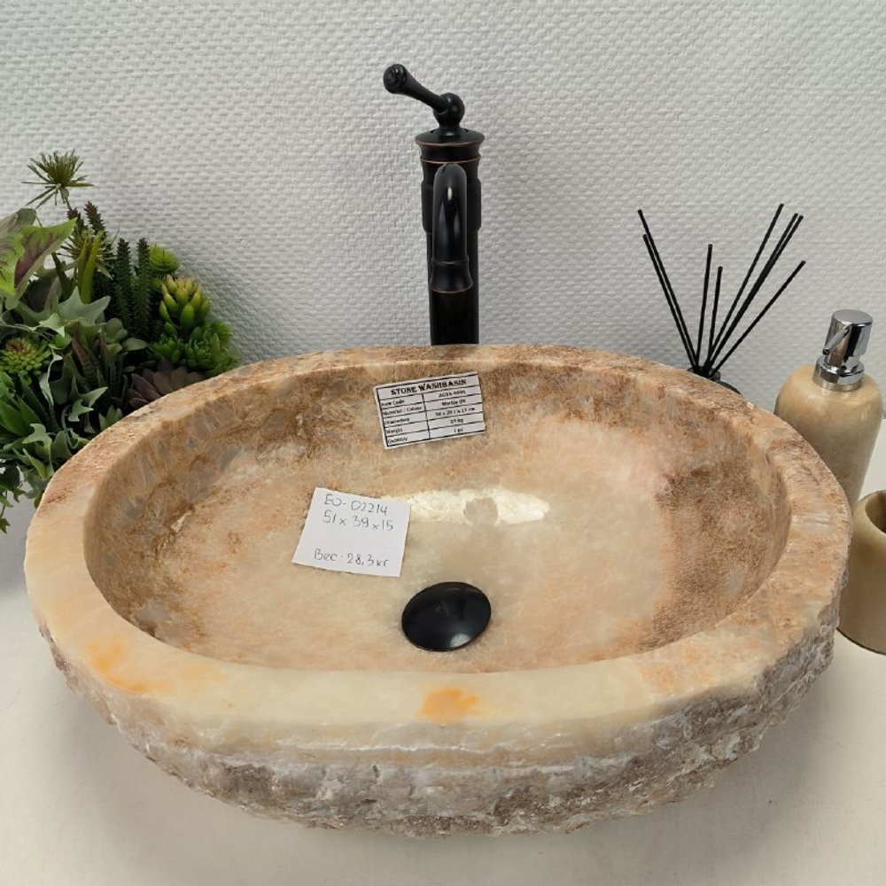 Раковина из оникса Erozy Yellow EO-72214 51*39*15 0095