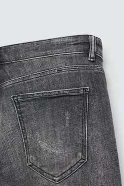 ZARA ДЖИНСЫ SKINNY FIT С РАЗРЕЗАМИ, СЕРЫЙ