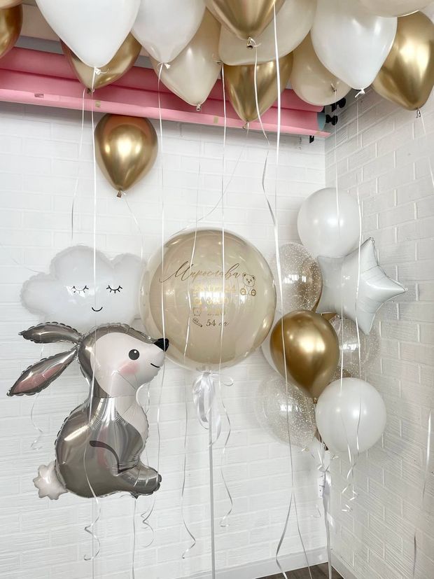Воздушные шары на выписку для девочки №8111