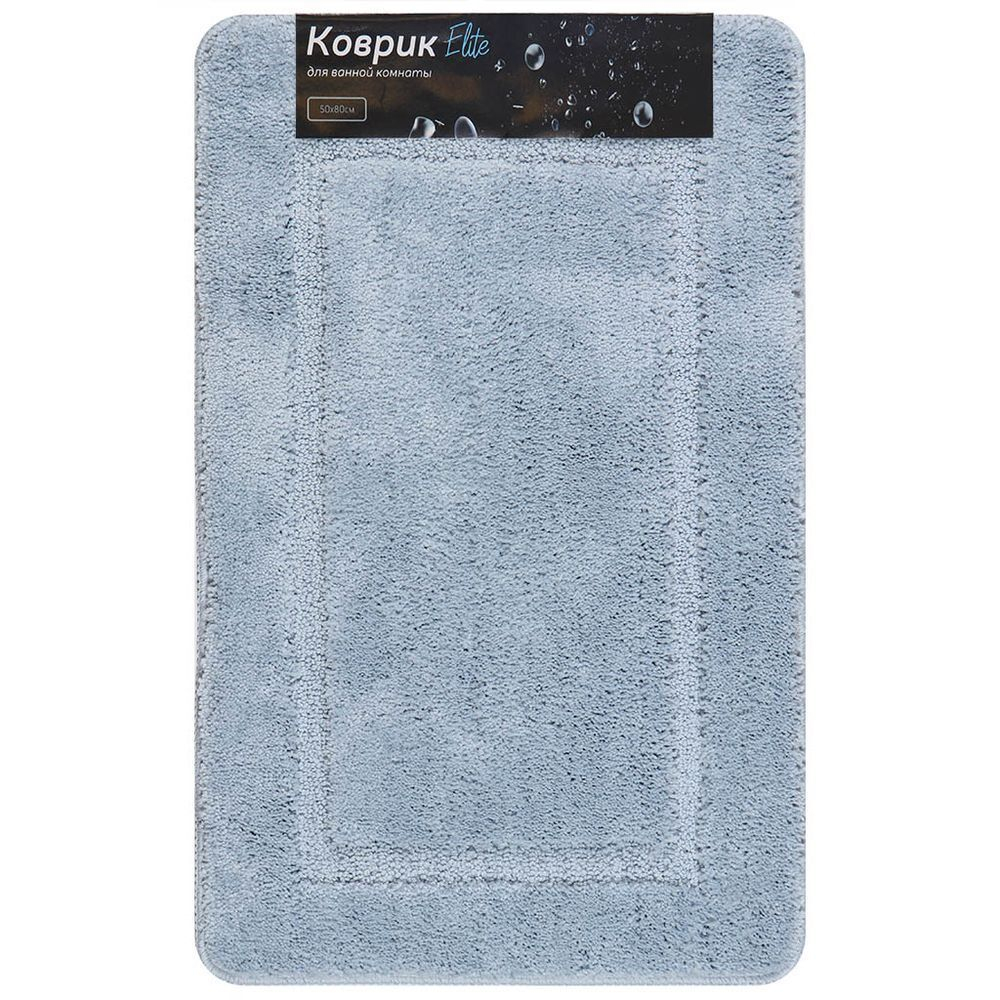 Коврик для ванной, 0.5х0.8 м, ПЭ, бирюз, Альпака, PU010240