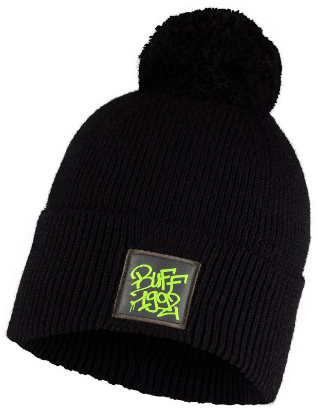 Вязаная шапка детская Buff Hat Knitted Deik Black Фото 1